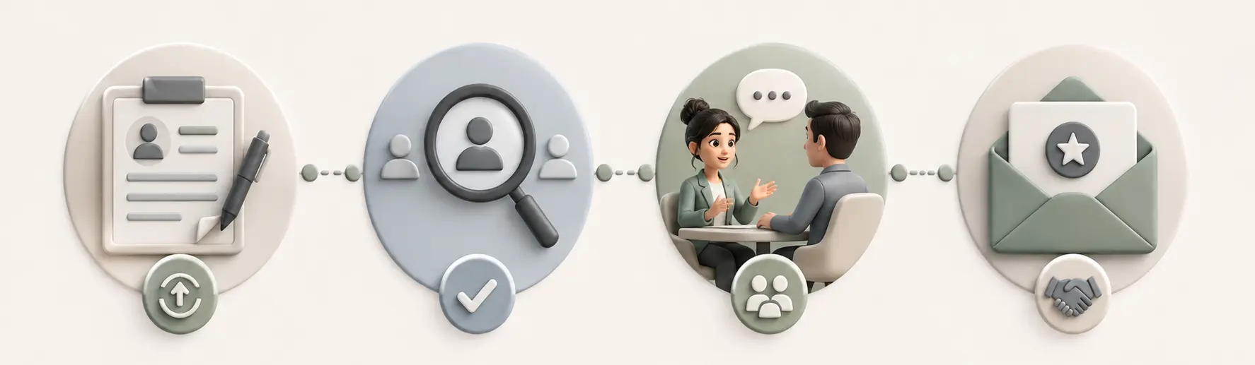 Hiring and recruitment illustration